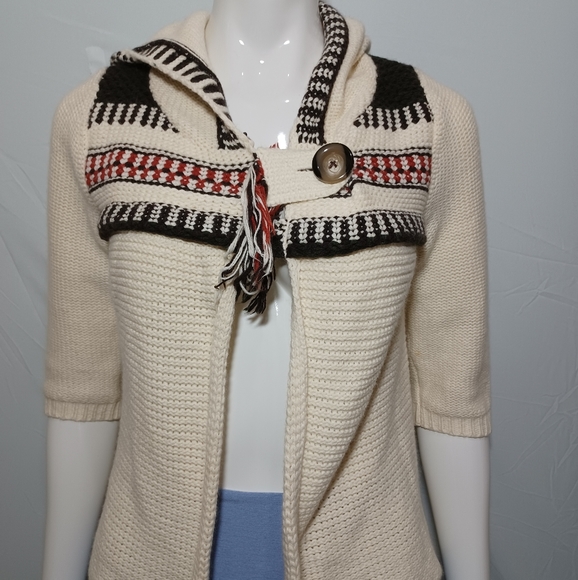 Allen B by Allen Schawrtz Hooded Cardigan/ Sweater Size Xs - Picture 1 of 4